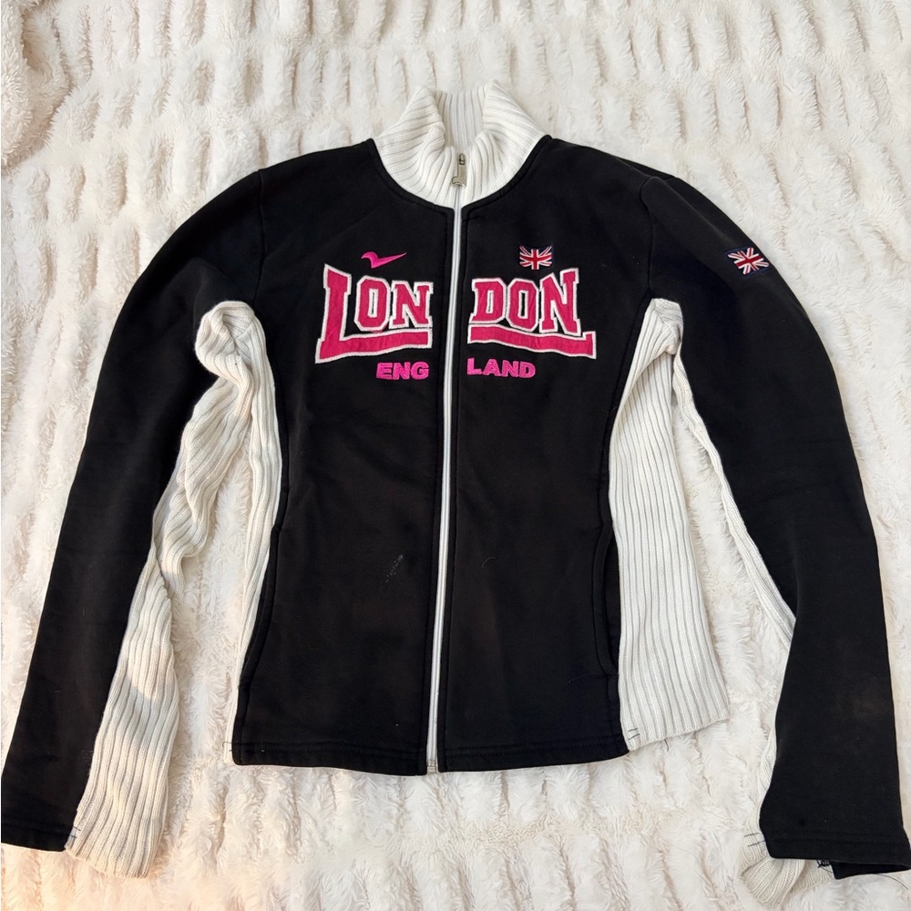 London England zip up jacket
